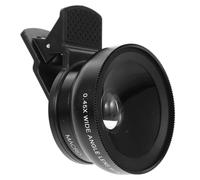 ADOCARN Clip on Macro Lens Phone Lens Universal Wide Angle 37mm Diameter Aluminum Alloy Optical Glass Clamp Design Expand Field of View for Mobile Photography Black