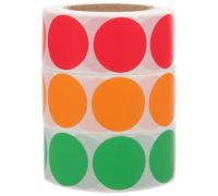 ADOCARN Colored Round Dot Stickers 25mm Diameter Red Orange Green Traffic Light Labels 3 Rolls 500pcs Each Self-Adhesive Sturdy Color-Coding Labels for Office School Home Use