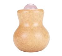 ADOCARN Cooling Jade Face Roller Massage Tool for Women Compact Wooden Handle Ice Roller for Neck Hand Leg Muscle Relaxation Reusable Face Care Supply Soothes Tension and Fatigue