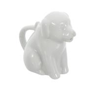 ADOCARN Creative White Ceramic Mini Milk Jug with Handle, Easy to Wash and Practical Cartoon Animal Shape Milk Pitcher for Home and Kitchen Use