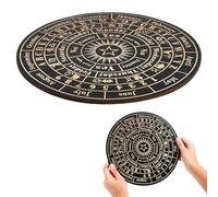 ADOCARN Crystal Energy Pendulum Board Large Wooden Divination Pad with Carved Symbols for Spiritual Home Decor and Witchcraft Supplies