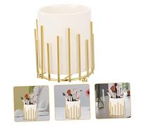 ADOCARN Desktop Storage Organizer Elegant Iron Makeup Brush Holder Multifunctional Pen Cup for Office for Lipstick Scissors Small Items Durable with Smooth Edges