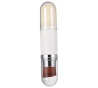 ADOCARN Double-headed Retractable Makeup Brush for Those Who Love Makeup Silver Colour Washable Made Fiber and Plastic Construction for Even Application Business Travel