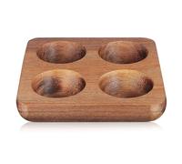 ADOCARN Egg Brown for Holder Tray Kitchen Refrigerator Wooden Storage Square Organizer Versatile and Elegant Countertop for Fridge