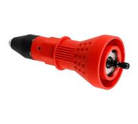 ADOCARN Electric Rivet Drill Attachment Adapter for Cordless Drill, Power Riveter Conversion Head, Red Electric Rivet Insert Tool Accessory for Automotive and DIY Applications