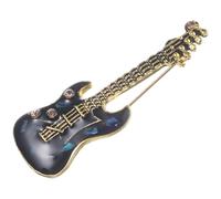 ADOCARN Elegant Guitar Brooch Lapel Pin for Men and Women, Alloy Material, Guitar Shaped Design, for Expressing Personality and Clothing Decoration at Festivals and Daily Wear