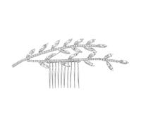 ADOCARN Elegant Wedding Hair Comb for Women Rhinestone Bridal Headpiece Silver Side Comb for Chignon Bun Styling for Bride Hair Accessories