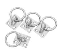 ADOCARN Eye Plate Hooks Ceiling Mount Hooks M5 Heavy Duty Stainless Steel 4pcs with Square Base High Load Capacity for Hanging Porch Swings and Hammocks for Outdoor DIY Installation