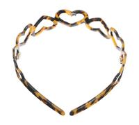 ADOCARN Fashionable Heart Shaped Headband for Women Decorative Hair Accessory Tortoise Color Lightweight Simple Design for Parties Makeup Everyday Wear