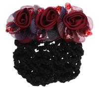 ADOCARN Flower Hair Clip for Women, Supple Fabric and Metal Material, Simple Classic Design, Comfortable to Wear, Suitable for Many Occasions and Working Use, Elegant Hair Bun Accessory