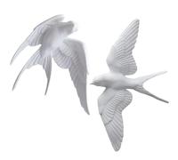 ADOCARN Flying Birds Rustic Bird Wall Decoration 2pcs or Ceramic Wall Decoration Featuring Realistic Texture and Resin Material for Modern Style Living Space Room