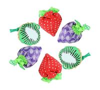 ADOCARN Foldable Grocery Tote Bags Fruit Shaped 6Pcs Nylon Waterproof Lightweight for Retail Shopping and Event Use