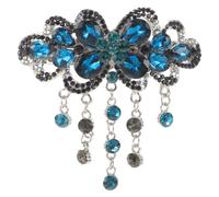 ADOCARN Hair Clip to Keep Bangs off Face with Glossy Finish Rhinestone Flower Spring Barrette Alloy and Nice Workmanship Bridal Hair Grip for Wedding Hairstyle and Party