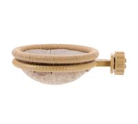 ADOCARN Handwoven Felt Bird Nest for Bird Cage Accessories with Hemp Rope and Plastic Stand Providing Shelter from Snow a Breeding Place for Parrots and Budgies