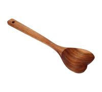 ADOCARN Heart Shaped Wooden Spoon Made from Sturdy Wood for Stirring and Serving Long Handle, Reusable Kitchen Utensil for Cooking and Dining in Home Kitchens