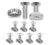 ADOCARN Hydrofoil Mounting Screws Surfboard Mounting Bolts Stainless Steel 8pcs with T Shape Design Providing Greater Resistance to Force Universal Fit for Artificial Wave Pools