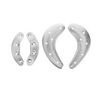 ADOCARN Iron Shoe Heel Repair Inserts and Universal Compatibility and Comprehensive Foot Protection 2 Pairs with Silver Boot Heel Plates Sole Repair Pads for DIY Installation, for
