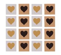 ADOCARN Kraft Paper Boxes 60pcs Heart-shaped Brown Cube with Window for DIY Packaging and Bake Sale Elegant Simple