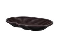ADOCARN Large Reptile Bathing Dish with Ramp for Gecko and Lizard, Coffee Abs Material Reptile Food and Water Bowl, Easy Climbing and Convenient Feeding Platform for Terrarium Use