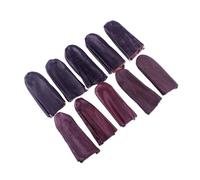 ADOCARN Leather Finger Protector Thimble Cover to Guard Healing Cuts in Dangerous Environments 10pcs with Portable Size and Protective Features Random Color for DIY Craft Polishing