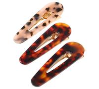 ADOCARN Lightweight Creative Side Bangs Barrettes for Travel and Outing Easy to Carry Hair Decoration Acrylic Hair Clips 3pcs with Strong Hold for Women and Girls