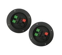 ADOCARN Loudspeaker Connector Accessory Easy to Install Speaker Part with Four Wiring Ports Drop-resistant Speaker Binding Posts 2pcs for Home Audio Systems