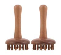ADOCARN Meridian Massage Brush and Smooth Use Sandalwood 2pcs with Precise Acupressure Points for Full Body Relaxation, for Traveling and Gym