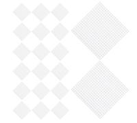 ADOCARN Mesh Canvas Sheets for Cross- and Embroidery White 30 Pcs Easy to Cut and Store, 8x8cm Canvas for Tapestry and Sewing up Seams on Knit and Crochet
