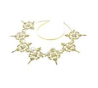 ADOCARN Metal Gothic Lolita Crown Headpiece Tiara Gold Headband for Women Birthday Party