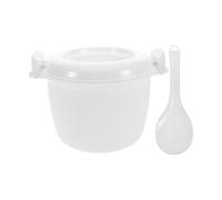 ADOCARN Microwave Rice Cooker with Lid and Dual Handles, Multi-Purpose Plastic Lunch Container for Microwave Oven, Practical Steamer Bowl Suitable for Dormitory and Restaurant Use