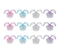 ADOCARN Mini Nail Cleaning Brush 12Pcs Round Plastic Scrub Brushes with Handle for Dust Removal on Fingers and Toes at Salon or Home