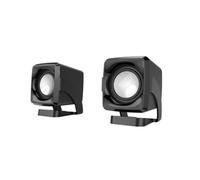 ADOCARN Mini Portable Multimedia Computer Speakers Compact Plastic Sound Box USB 2.0 2pcs with 3.5mm Audio Jack Easy to Use for Laptop and Desktop at Home or Travel