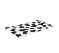 ADOCARN Miniature Dollhouse Carpet Tiny Cow Print Floor Mat for Doll House Decor Soft Area Rug for Micro Scene Decoration Accessory for Mini House Ornaments