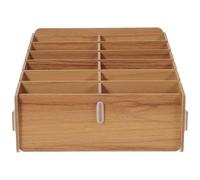 ADOCARN Multi-grid Playing Card Holder Storage Box with 12 Compartments Walnut Wood Game Cards Organizer Desktop Case for Board Game Clue Evidence Sorting