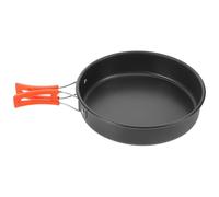 ADOCARN Multifunctional Aluminum Alloy Camping Cooking Pan with Ergonomic Handle, Lightweight Small Pan for Outdoor Camping and Hiking Trips, Non-stick Camp Cook Pot for Easy Cooking