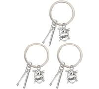 ADOCARN Musical Instrument Key Chains Set and Key Holder Accessories 3pcs with Zinc Alloy Material and Sturdy Texture, Adorable and Bright Design for Music