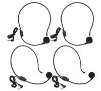 ADOCARN Noise Cancelling Wired Headset with Nylon, Sponge, Steel and Abs Materials 4pcs with Microphone Ergonomic Design Lightweight and Professional for Public Speaking and Singing