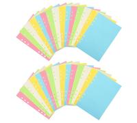 ADOCARN Notebook Refill Paper Assorted Colour Six-Hole 50 Sheets Binder Inserts Suitable for Writing and Painting for A5 Notepad for Travel and Students
