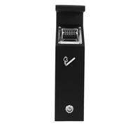 ADOCARN Outdoor Wall Mounted Ashtray Cigarette Butt Receptacle Stainless Steel Rustproof Smoke Disposal Unit with Lockable Bottom Cover and Top Recessed Tray for Apartment Outdoor Smoking