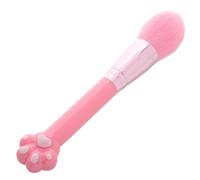 ADOCARN Pink Cat Paw-shaped Makeup Brush with Long Handle Design, Soft Nylon Bristles, Resistant to Shedding, for Face Makeup and Travel, Fluffy Loose Powder Blush Brush for Women