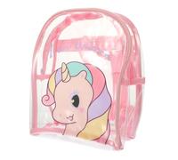 ADOCARN Pink Pvc Unicorn Cartoon School Backpack for Little with Lovely Shoulder Strap, Lightweight Daypack Suitable for Picnic and Shopping