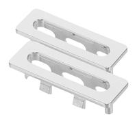 ADOCARN Plastic Basin Overflow Cover 2Pcs Rectangle Trim Ring for Bathroom and Kitchen Sink Hole Insert with Universal Compatibility