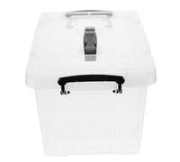 ADOCARN Plastic Storage Container with Lid 33x23.5x20.5cm Large Capacity Practical Underbed Organiser Box Stackable for Clothes and Bedroom Storage