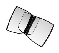 ADOCARN Portable 2x Magnifying Compact Mirror for Makeup with Abs Material, Double-sided Handheld Small Makeup Mirror, Chic Black Design for Carrying inside Your Bag or School Use