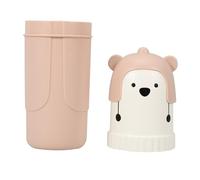 ADOCARN Portable Cartoon Shaped Toothbrush Holder in Pink Plastic Wear-resistant Travel Toothbrush Case for Gym and Hotel Use Simple Appearance and Cute Design for Easy Storage