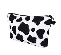 ADOCARN Portable Cow Pattern Toiletry Bag for Women Made of Sturdy Polyester with Wear-Resistant Material and Simple Elegant Design, for Business Travel and Home Use