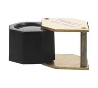 ADOCARN Portable Foldable Mini Magnifier Hexagonal Design Lightweight Metal with High Definition Lens for Jewelry and Watch Repair for Outdoor Exploring and Detailed Inspection