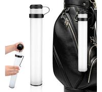 ADOCARN Portable Golf Cart Sand Bucket with Handle, Plastic Small Sand Bottle for Divot Repair, Efficient Filling Mechanism, White, for Golf Course Maintenance and Easy Carry