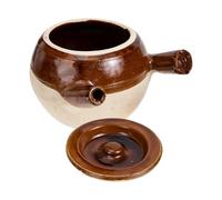 ADOCARN Pottery Clay Medicine Stew Pot 1600ml with Convenient Handle Design and Easy to Clean Surface, for Cooking Traditional Chinese Medicine at Home on Gas Stoves