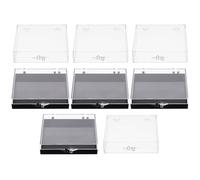 ADOCARN Press on Nails Storage Box 8pcs Lightweight Pp Material Fake Nail Container with Lid, Flip Cover Design, Prevents Bending, Suitable for Buttons and Beads Organizing